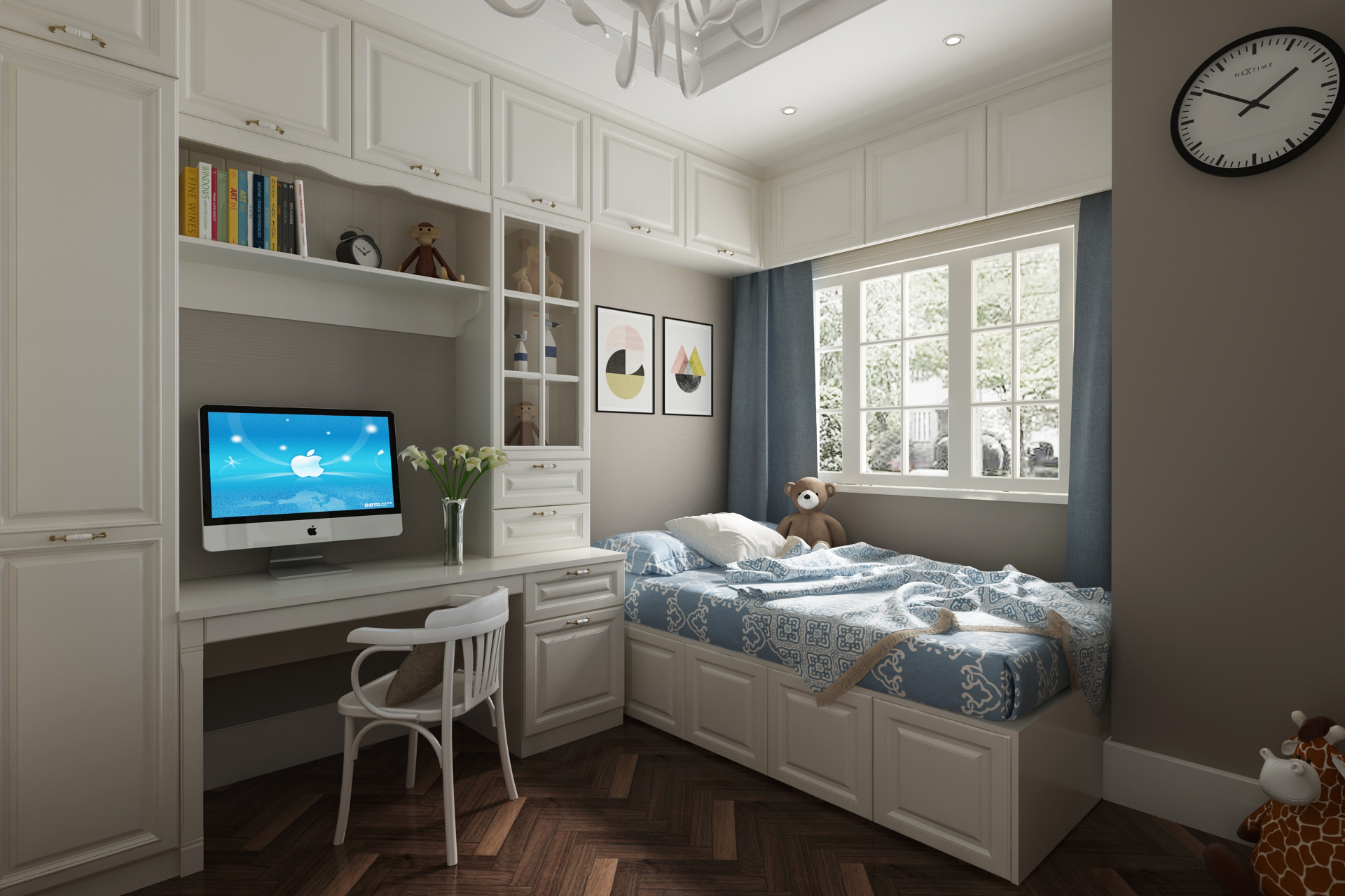 全鋁榻榻米-01（風格：簡歐；顏色：暖白）