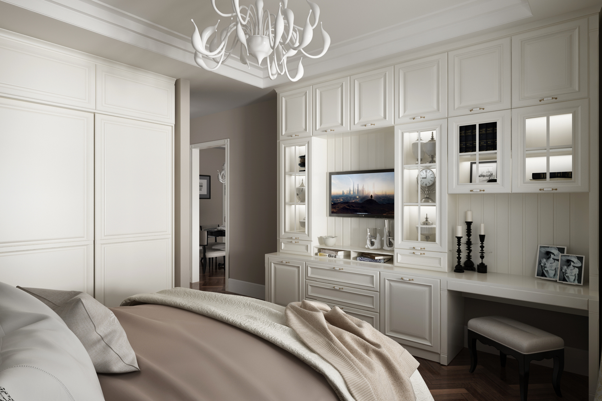 全鋁衣柜-01（風(fēng)格：簡(jiǎn)歐；顏色：暖白）